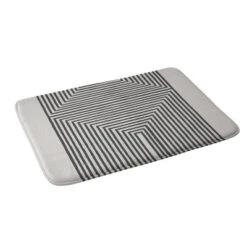 34"x21" TMS By Night Geometric Modern Boho Memory Foam Bath Mat Black - Deny Designs