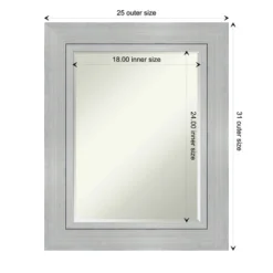 Amanti Art Romano Silver Petite Bevel Wood Bathroom Wall Mirror 31.25 X 25.25 In. 9 Amanti Art Romano Silver Petite Bevel Wood Bathroom Wall Mirror 31.25 X 25.25 In. -Shower Room Store GUEST 7ee514dc 079e 45dc 9240 53c7222ccdcd