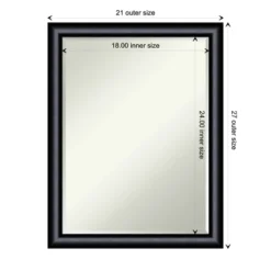 Amanti Art Steinway Black Scoop Petite Bevel Wood Bathroom Wall Mirror 27 X 21 In. -Shower Room Store GUEST 80305af8 d97c 4918 a452 6cfaa14c54a4