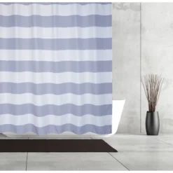 Queen Striped Waffle Linen Look Shower Curtain - Moda At Home 7 Queen Striped Waffle Linen Look Shower Curtain - Moda At Home -Shower Room Store GUEST 8116742a 1346 4e83 b337 b344a1f46b1e