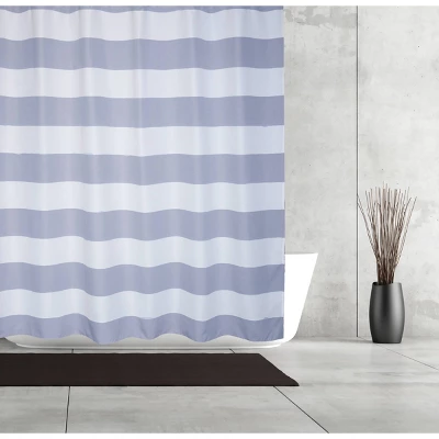 Queen Striped Waffle Linen Look Shower Curtain - Moda At Home 4 Queen Striped Waffle Linen Look Shower Curtain - Moda At Home - Image 4