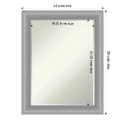 Amanti Art Peak Polished Nickel Narrow Petite Bevel Bathroom Wall Mirror 28.5 X 22.5 In. 9 Amanti Art Peak Polished Nickel Narrow Petite Bevel Bathroom Wall Mirror 28.5 X 22.5 In. -Shower Room Store GUEST 821a6bb1 ab07 412a 956b decbaef07702