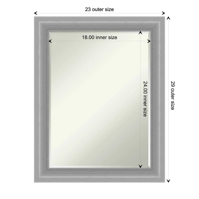 Amanti Art Peak Polished Nickel Narrow Petite Bevel Bathroom Wall Mirror 28.5 X 22.5 In. 3 Amanti Art Peak Polished Nickel Narrow Petite Bevel Bathroom Wall Mirror 28.5 X 22.5 In. - Image 3