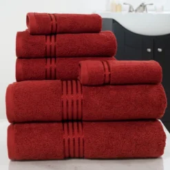 Solid Bath Towels And Washcloths 6pc - Yorkshire Home -Shower Room Store GUEST 8226ab9e 3af3 450a 8856 ab0c672c1163