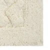 Chain Bath Rug 220 GSF Soft Plush Cotton Non Skid Back Ivory By Knightsbridge