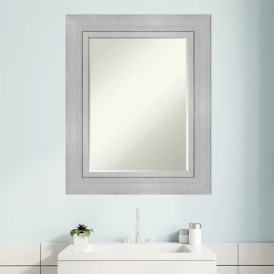 Amanti Art Romano Silver Petite Bevel Wood Bathroom Wall Mirror 31.25 X 25.25 In. 5 Amanti Art Romano Silver Petite Bevel Wood Bathroom Wall Mirror 31.25 X 25.25 In. - Image 5