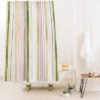 Striped Rachelle Roberts Ticker Shower Curtain Beige - Deny Designs