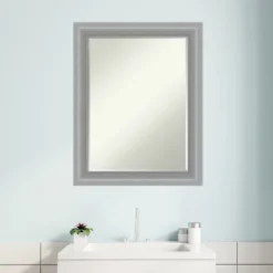 Amanti Art Peak Polished Nickel Narrow Petite Bevel Bathroom Wall Mirror 28.5 X 22.5 In. 11 Amanti Art Peak Polished Nickel Narrow Petite Bevel Bathroom Wall Mirror 28.5 X 22.5 In. -Shower Room Store GUEST 86539dcd fbbe 4c32 b0d8 f773968685b4
