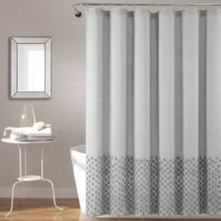72"x72" Boho Polka Dot Yarn Dyed Eco Friendly Recycled Cotton Shower Curtain - Lush Décor -Shower Room Store GUEST 8769487d df7c 4743 83e3 7a2138da0220