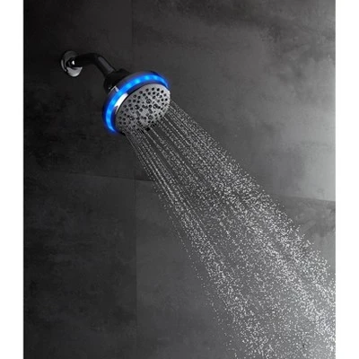 1.8 GPM Four Function Wall Mount Wave Sensor Shower Head With Temp LED Chrome - Tosca 5 1.8 GPM Four Function Wall Mount Wave Sensor Shower Head With Temp LED Chrome - Tosca - Image 5