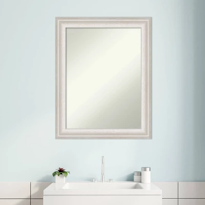 23" X 29" Non-Beveled Trio White Wash Silver Bathroom Wall Mirror - Amanti Art 7 23" X 29" Non-Beveled Trio White Wash Silver Bathroom Wall Mirror - Amanti Art - Image 7