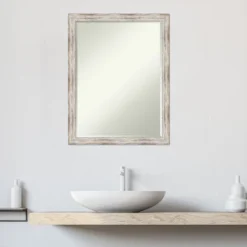 Amanti Art Distressed Cream Petite Bevel Wood Bathroom Wall Mirror 26.5 X 20.5 In. 17 Amanti Art Distressed Cream Petite Bevel Wood Bathroom Wall Mirror 26.5 X 20.5 In. -Shower Room Store GUEST 894e9585 0e41 4bcd a4b5 bb1a4a83f53d