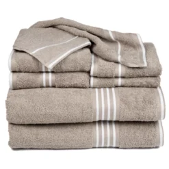 8pc Striped Bath Towel Set - Yorkshire Home -Shower Room Store GUEST 8b3abe6b 8a54 4bc2 9eff 2a2f8614ef86