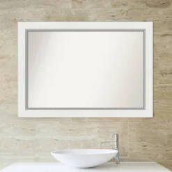 42" X 30" Non-Beveled Eva Bathroom Wall Mirror White - Amanti Art 12 42" X 30" Non-Beveled Eva Bathroom Wall Mirror White - Amanti Art -Shower Room Store GUEST 8bf0ee0a 8ac0 4691 8dd8 a982e5a5efd5