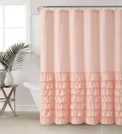 Kate Aurora Melanie Shabby Chic Gypsy Semi Ruffled Fabric Shower Curtains -Shower Room Store GUEST 8c31f3b9 6a7f 4250 a570 97807fbc1b5e