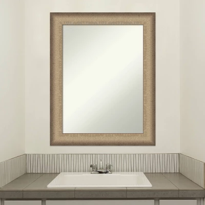 23" X 29" Non-Beveled Elegant Bathroom Wall Mirror Brushed Bronze - Amanti Art 8 23" X 29" Non-Beveled Elegant Bathroom Wall Mirror Brushed Bronze - Amanti Art - Image 8