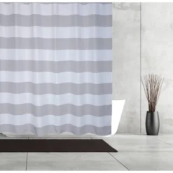 Queen Striped Waffle Linen Look Shower Curtain - Moda At Home 6 Queen Striped Waffle Linen Look Shower Curtain - Moda At Home -Shower Room Store GUEST 8ebb7e71 2364 48cc ab75 b0a8b28000e3