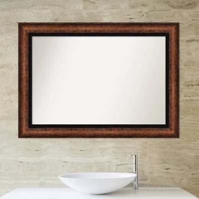 43" X 31" Non-Beveled Vogue Bronze Bathroom Wall Mirror - Amanti Art 4 43" X 31" Non-Beveled Vogue Bronze Bathroom Wall Mirror - Amanti Art - Image 4