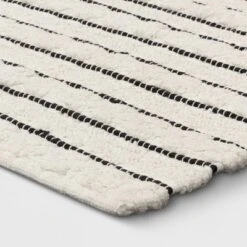 New Arrival 17 Striped Bath Rug White/Black - Opalhouseâ„¢