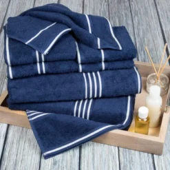 8pc Striped Bath Towel Set - Yorkshire Home