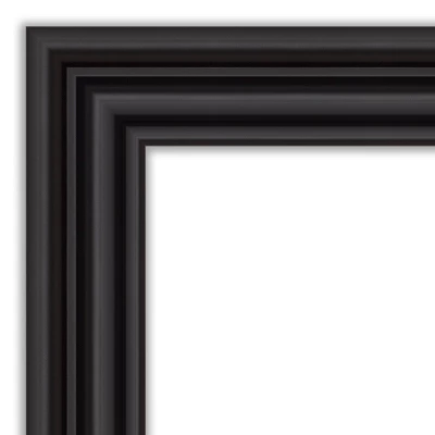 42" X 30" Non-Beveled Colonial Bathroom Wall Mirror Black - Amanti Art 2 42" X 30" Non-Beveled Colonial Bathroom Wall Mirror Black - Amanti Art - Image 2