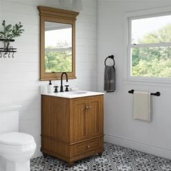 DHP Monteray Beach Bathroom Mirror, Natural Rustic -Shower Room Store GUEST 92477405 7612 4e43 b4be e93f7b94138d