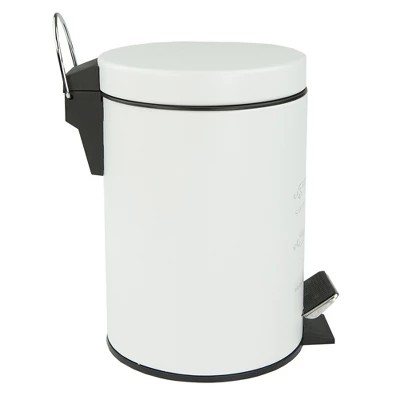Home Basics Paris 3 Liter Waste Bin, White 2 Home Basics Paris 3 Liter Waste Bin, White - Image 2