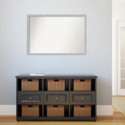 38" X 26" Non-Beveled Grace Narrow Bathroom Wall Mirror Brushed Nickel - Amanti Art 11 38" X 26" Non-Beveled Grace Narrow Bathroom Wall Mirror Brushed Nickel - Amanti Art -Shower Room Store GUEST 95368224 faa9 4636 a7d0 b72b596c3cde