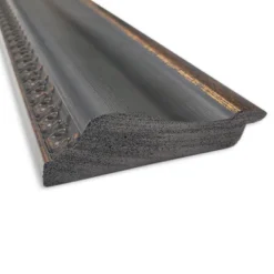 42" X 30" Non-Beveled Thomas Black Bronze Bathroom Wall Mirror - Amanti Art