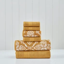 Modern Threads 6-Piece Cotton Jacquard Towel Set, Amaris. 19 Modern Threads 6-Piece Cotton Jacquard Towel Set, Amaris. -Shower Room Store GUEST 9616219b 6b45 40b9 bd5b 20d28c36e7c3