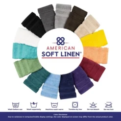 American Soft Linen 4 Pack Hand Towel Set, 100% Cotton, 16 Inch By 28 Inch, Hand Face Towels For Bathroom -Shower Room Store GUEST 9620d1f0 eeb5 40ad afc5 89b8b5541142