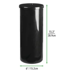 MDesign Toilet Tissue Roll Holder Canister Stand, 3 Rolls -Shower Room Store GUEST 9630db32 a819 4c77 8a55 eeaf8b203632