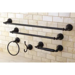 18"/24" Naples Towel Bar Bathroom Accessory Set Oil Rubbed Bronze - Kingston Brass