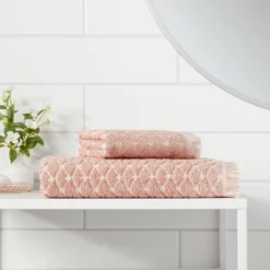Shower Room Store 4 Scallop Towel Clay Pink - Thresholdâ„¢