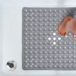 Tranquil Beauty 21" X 21" Solid Gray Square Non-Slip Shower And Bath Mats With Suction Cups Ideal For Kids & Elderly 5 Tranquil Beauty 21" X 21" Solid Gray Square Non-Slip Shower And Bath Mats With Suction Cups Ideal For Kids & Elderly -Shower Room Store GUEST 993bb532 4a8a 4057 8f1e a88e4fb66000