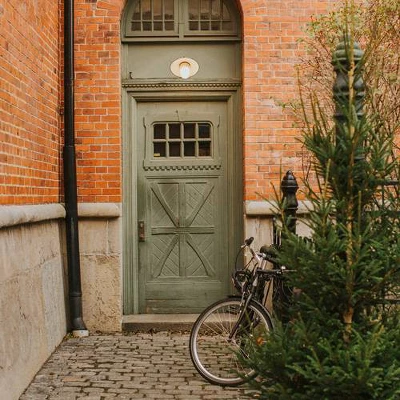 Hello Twiggs Knock-Knock Shower Curtain Green - Deny Designs 2 Hello Twiggs Knock-Knock Shower Curtain Green - Deny Designs - Image 2