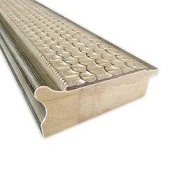 34" X 28" Non-Beveled Trellis Silver Wood Bathroom Wall Mirror - Amanti Art