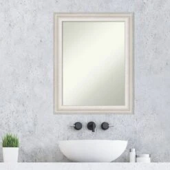 23" X 29" Non-Beveled Trio White Wash Silver Bathroom Wall Mirror - Amanti Art 13 23" X 29" Non-Beveled Trio White Wash Silver Bathroom Wall Mirror - Amanti Art -Shower Room Store GUEST 9a351176 b467 4ce6 93da 8b3a4a8c52e6