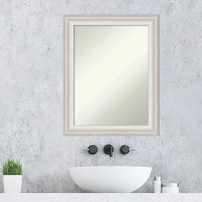 23" X 29" Non-Beveled Trio White Wash Silver Bathroom Wall Mirror - Amanti Art 6 23" X 29" Non-Beveled Trio White Wash Silver Bathroom Wall Mirror - Amanti Art - Image 6
