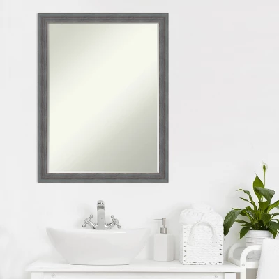 Amanti Art Dixie Grey Rustic Petite Bevel Wood Bathroom Wall Mirror 26.25 X 20.25 In. 7 Amanti Art Dixie Grey Rustic Petite Bevel Wood Bathroom Wall Mirror 26.25 X 20.25 In. - Image 7