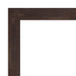 Amanti Art Fresco Petite Bevel Wood Bathroom Wall Mirror