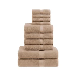 Premium Cotton 800 GSM Heavyweight Plush Luxury 10 Piece Bathroom Towel Set By Blue Nile Mills -Shower Room Store GUEST 9eb77faa 1cbe 4df3 b02a ad01c95a9b31