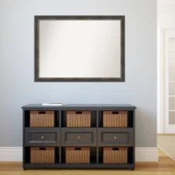 42" X 31" Non-Beveled Bark Rustic Char Narrow Bathroom Wall Mirror Dark Brown - Amanti Art 11 42" X 31" Non-Beveled Bark Rustic Char Narrow Bathroom Wall Mirror Dark Brown - Amanti Art -Shower Room Store GUEST a059ed6b cf98 4626 b300 f7642f8e83eb