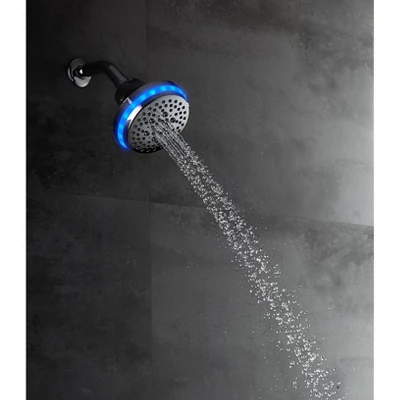 1.8 GPM Four Function Wall Mount Wave Sensor Shower Head With Temp LED Chrome - Tosca 2 1.8 GPM Four Function Wall Mount Wave Sensor Shower Head With Temp LED Chrome - Tosca - Image 2