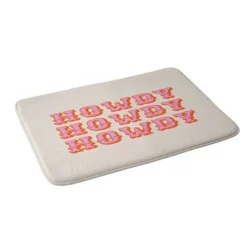 Morgan Elise Sevart Howdy Heavy Memory Foam Bath Mat Pink - Deny Designs