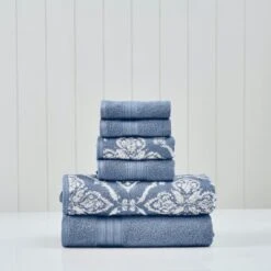 Modern Threads 6-Piece Cotton Jacquard Towel Set, Amaris. 17 Modern Threads 6-Piece Cotton Jacquard Towel Set, Amaris. -Shower Room Store GUEST a2abd30d 62ce 40f3 8b2e 515741480b01