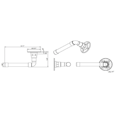 Kimball Classic Retro Toilet Paper Holder Satin Black - Design House 2 Kimball Classic Retro Toilet Paper Holder Satin Black - Design House - Image 2