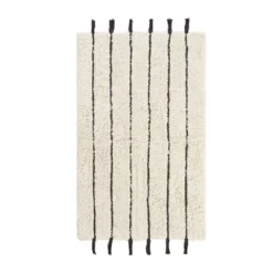 32"x20" Arbor Striped Tassel Cotton Tufted Rug - Ink+Ivy