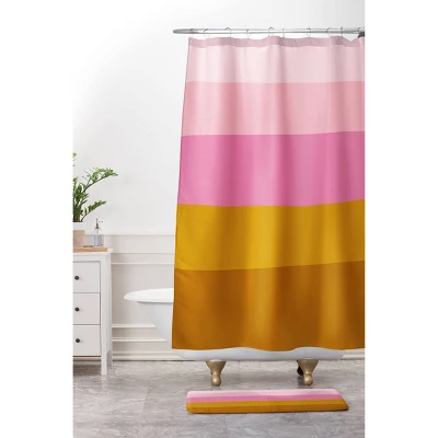 June Journal Abstract Organic Striped Memory Foam Bath Mat Pink/Brown - Deny Designs 2 June Journal Abstract Organic Striped Memory Foam Bath Mat Pink/Brown - Deny Designs - Image 2