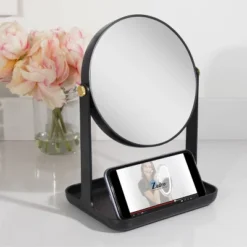 10.5" Round Back To School Makeup Mirror With Accessory Tray And Phone Holder - Zadro -Shower Room Store GUEST b02f73d1 bba6 41fb 9e89 1086f77d3305